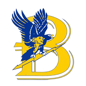 yellow B with winged mascot