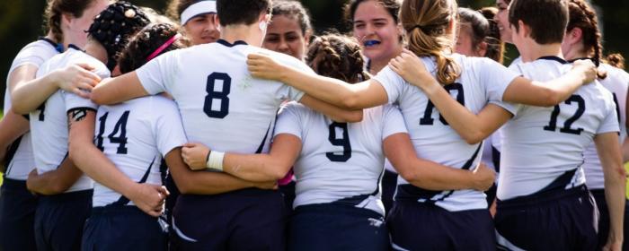 Middlebury team huddle