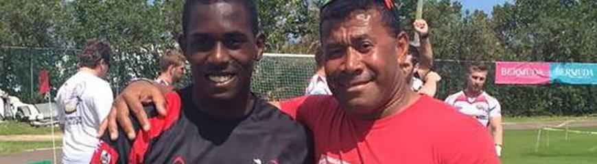 Mikle Dill with Waisale Serevi